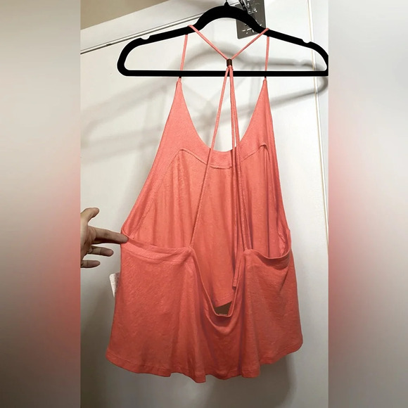 NWT Free People Long Weekend Knit Halter Tank in Watermelon Size XL - Picture 8 of 10